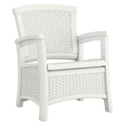 Suncast 42L Club Armchair with Storage – White